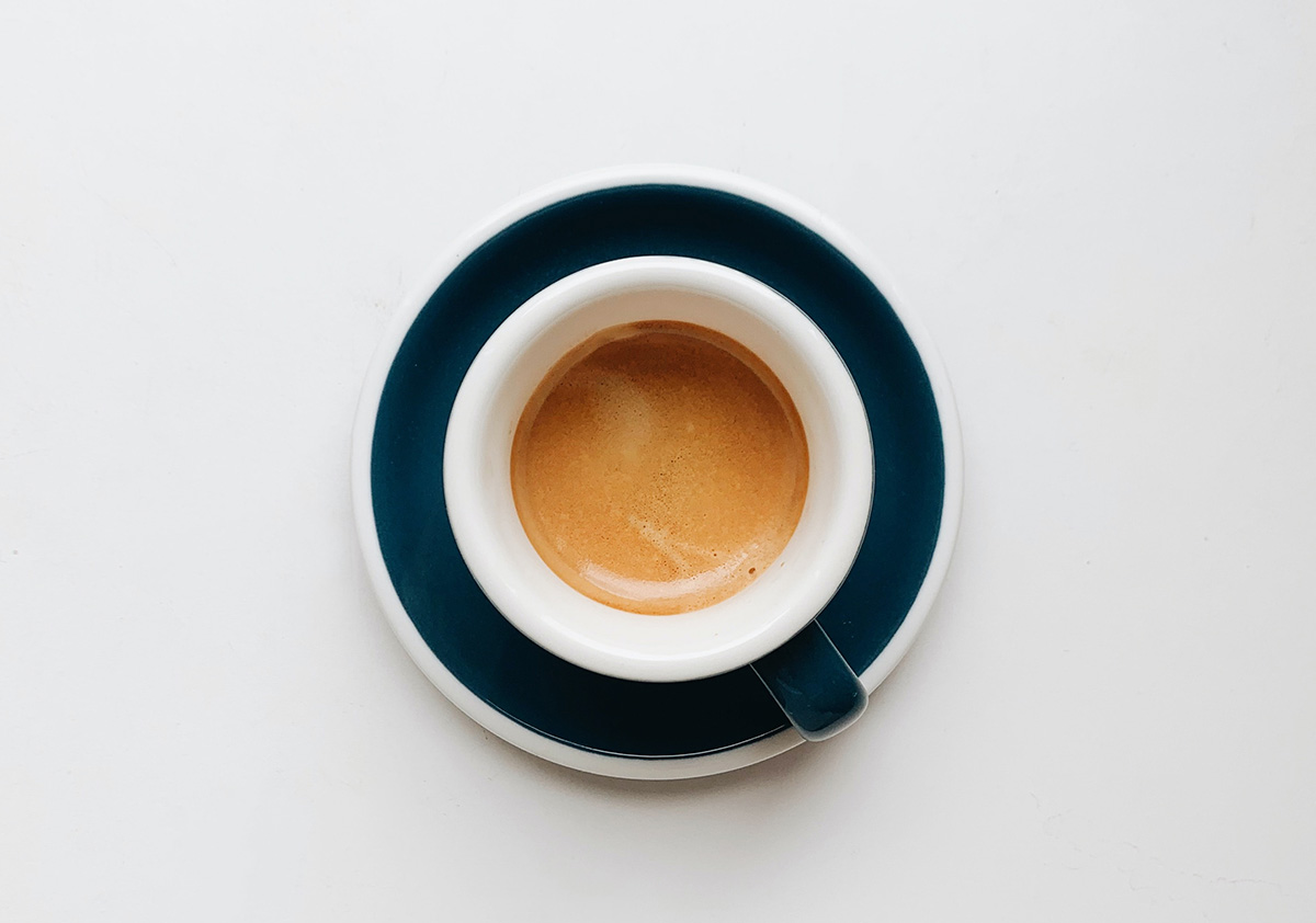 Espresso shot top view 
