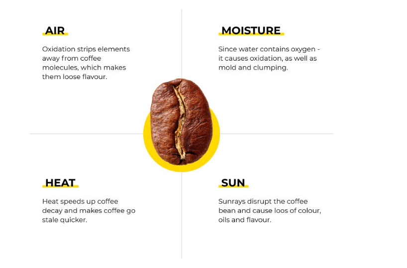 Why does coffee lose its freshness?